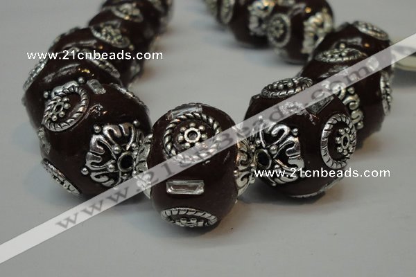 CIB228 18mm round fashion Indonesia jewelry beads wholesale