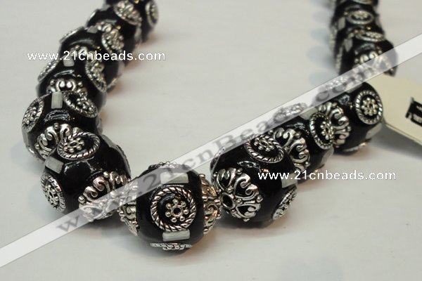 CIB229 18mm round fashion Indonesia jewelry beads wholesale