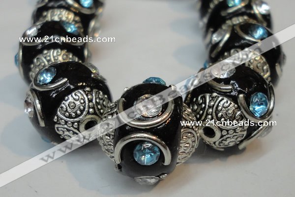 CIB237 15mm round fashion Indonesia jewelry beads wholesale