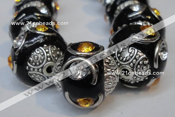 CIB238 15mm round fashion Indonesia jewelry beads wholesale