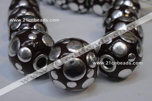 CIB245 18mm round fashion Indonesia jewelry beads wholesale