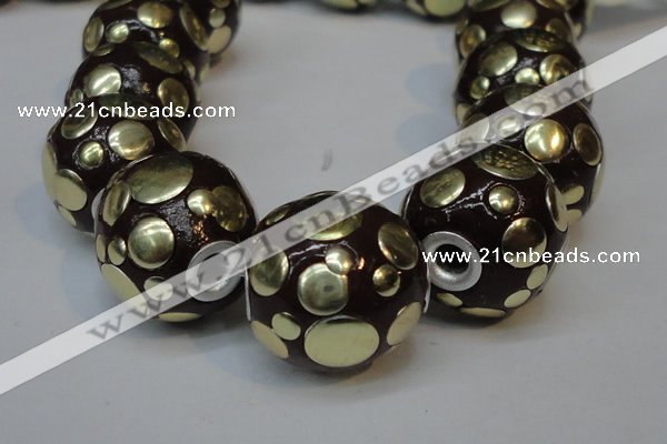 CIB246 18mm round fashion Indonesia jewelry beads wholesale