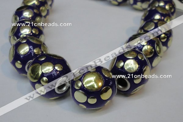 CIB247 18mm round fashion Indonesia jewelry beads wholesale