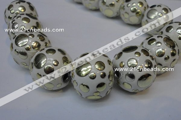 CIB250 22mm round fashion Indonesia jewelry beads wholesale