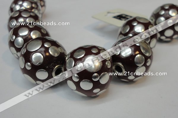 CIB251 22mm round fashion Indonesia jewelry beads wholesale