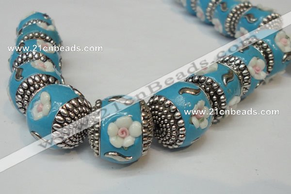 CIB261 17*18mm drum fashion Indonesia jewelry beads wholesale