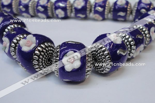 CIB262 17*18mm drum fashion Indonesia jewelry beads wholesale