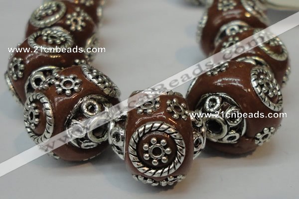 CIB282 16*16mm rondelle fashion Indonesia jewelry beads wholesale