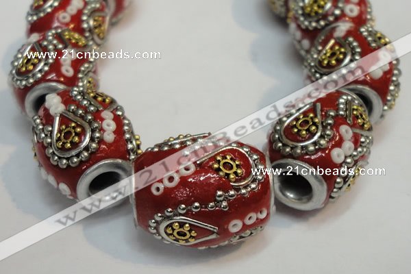 CIB300 15*20mm drum fashion Indonesia jewelry beads wholesale