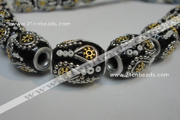 CIB302 15*20mm drum fashion Indonesia jewelry beads wholesale