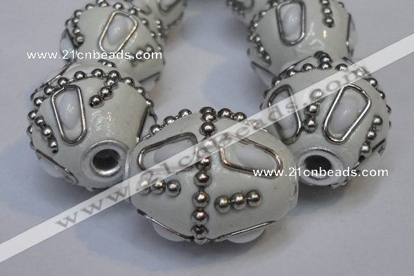 CIB316 20*23mm drum fashion Indonesia jewelry beads wholesale