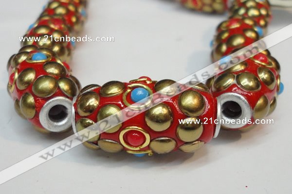 CIB320 13*25mm drum fashion Indonesia jewelry beads wholesale