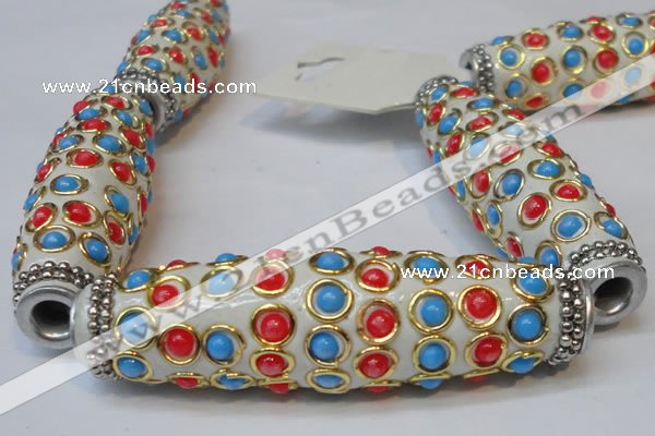 CIB33 17*60mm rice fashion Indonesia jewelry beads wholesale