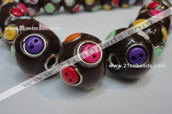 CIB351 20mm round fashion Indonesia jewelry beads wholesale