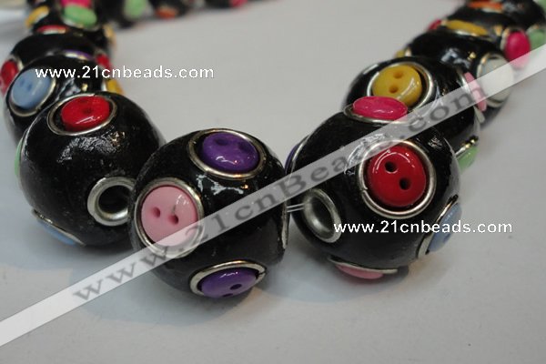 CIB352 20mm round fashion Indonesia jewelry beads wholesale