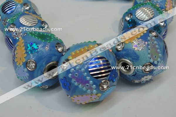 CIB360 23mm round fashion Indonesia jewelry beads wholesale