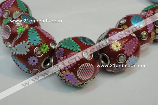 CIB361 23mm round fashion Indonesia jewelry beads wholesale