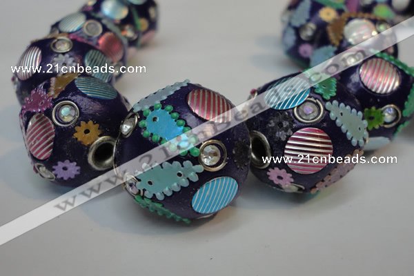 CIB362 23mm round fashion Indonesia jewelry beads wholesale