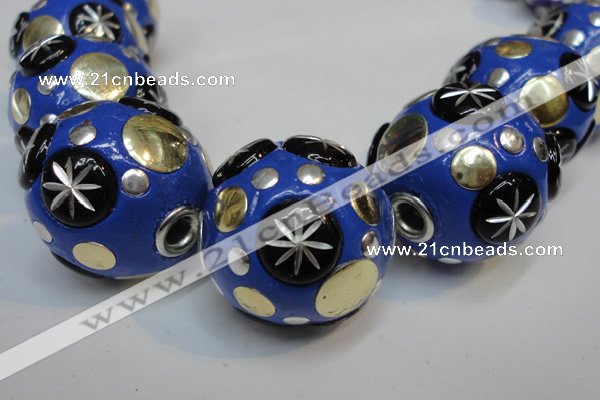 CIB365 23mm round fashion Indonesia jewelry beads wholesale