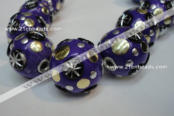 CIB366 23mm round fashion Indonesia jewelry beads wholesale