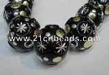 CIB367 23mm round fashion Indonesia jewelry beads wholesale