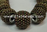 CIB396 15mm round fashion Indonesia jewelry beads wholesale