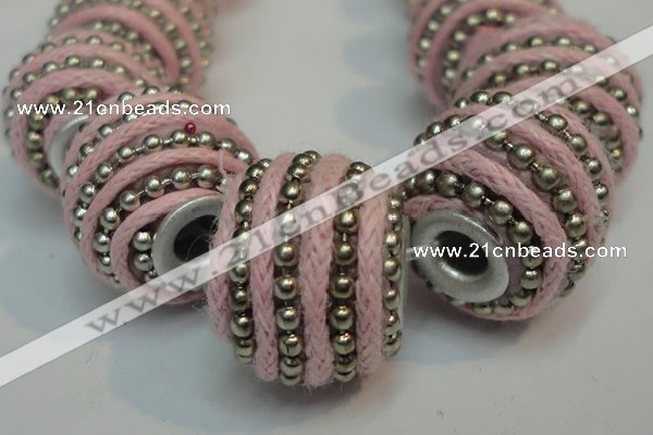 CIB470 14*14mm drum fashion Indonesia jewelry beads wholesale