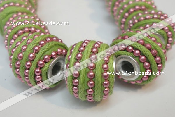 CIB471 14*14mm drum fashion Indonesia jewelry beads wholesale