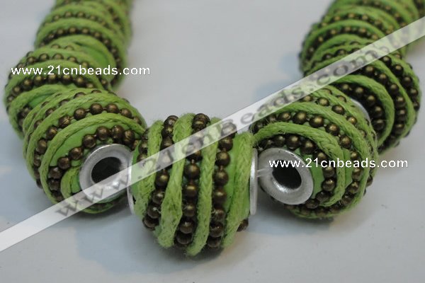 CIB472 14*14mm drum fashion Indonesia jewelry beads wholesale