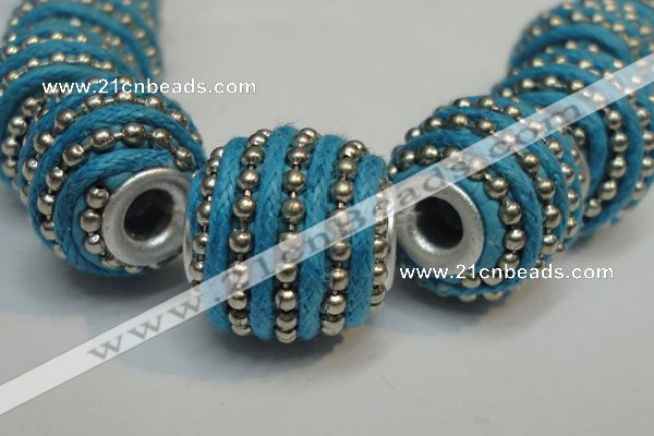 CIB473 14*14mm drum fashion Indonesia jewelry beads wholesale
