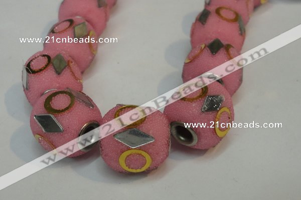 CIB481 15*16mm drum fashion Indonesia jewelry beads wholesale