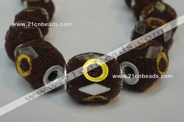 CIB483 15*16mm drum fashion Indonesia jewelry beads wholesale