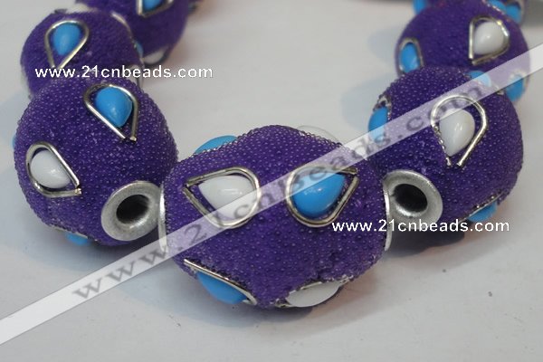 CIB492 18*23mm drum fashion Indonesia jewelry beads wholesale