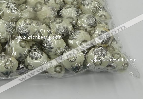 CIB500 22mm round fashion Indonesia jewelry beads wholesale