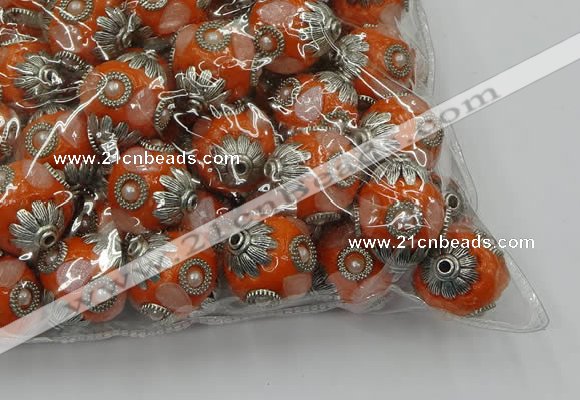 CIB503 22mm round fashion Indonesia jewelry beads wholesale