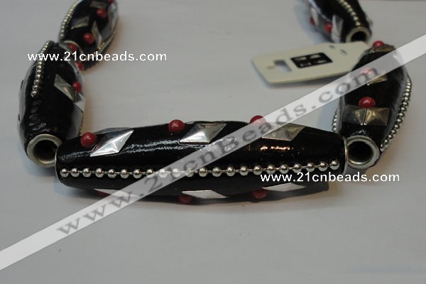 CIB53 17*60mm rice fashion Indonesia jewelry beads wholesale