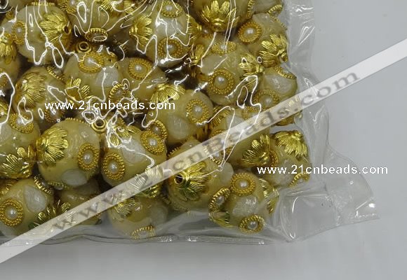 CIB531 22mm round fashion Indonesia jewelry beads wholesale