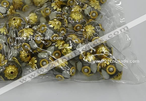 CIB539 22mm round fashion Indonesia jewelry beads wholesale