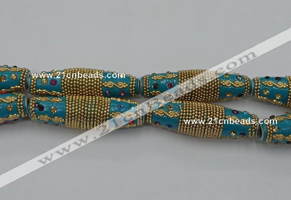 CIB607 16*60mm rice fashion Indonesia jewelry beads wholesale