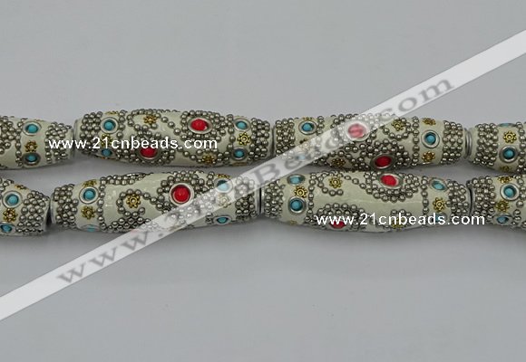 CIB645 16*60mm rice fashion Indonesia jewelry beads wholesale