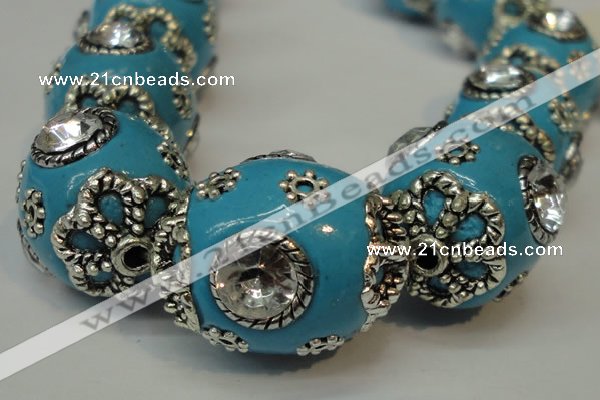 CIB82 16*22mm oval fashion Indonesia jewelry beads wholesale