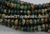 CIJ06 15.5 inches 4*6mm rondelle impression jasper beads wholesale