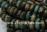 CIJ08 15.5 inches 6*10mm rondelle impression jasper beads wholesale