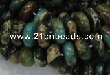 CIJ09 15.5 inches 6*12mm rondelle impression jasper beads wholesale