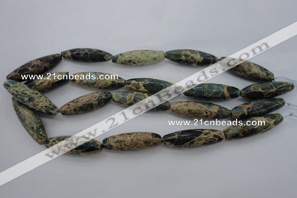 CIJ104 15.5 inches 12*40mm rice impression jasper beads wholesale