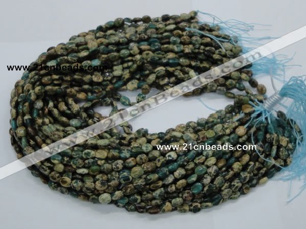 CIJ11 15.5 inches 8*10mm oval impression jasper beads wholesale