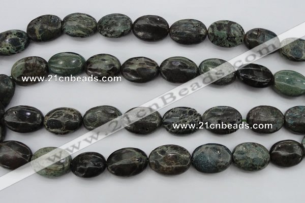 CIJ112 15.5 inches 13*18mm oval dyed impression jasper beads wholesale