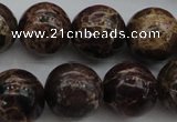 CIJ115 15.5 inches 12mm round dyed impression jasper beads wholesale