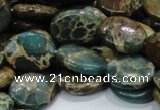 CIJ12 15.5 inches 15*20mm oval impression jasper beads wholesale