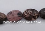 CIJ121 15.5 inches 10*14mm oval dyed impression jasper beads wholesale